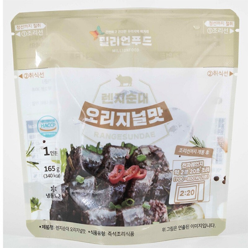밀리언푸드,밀리언푸드 렌지순대 오리지널맛 3개입 165g*3